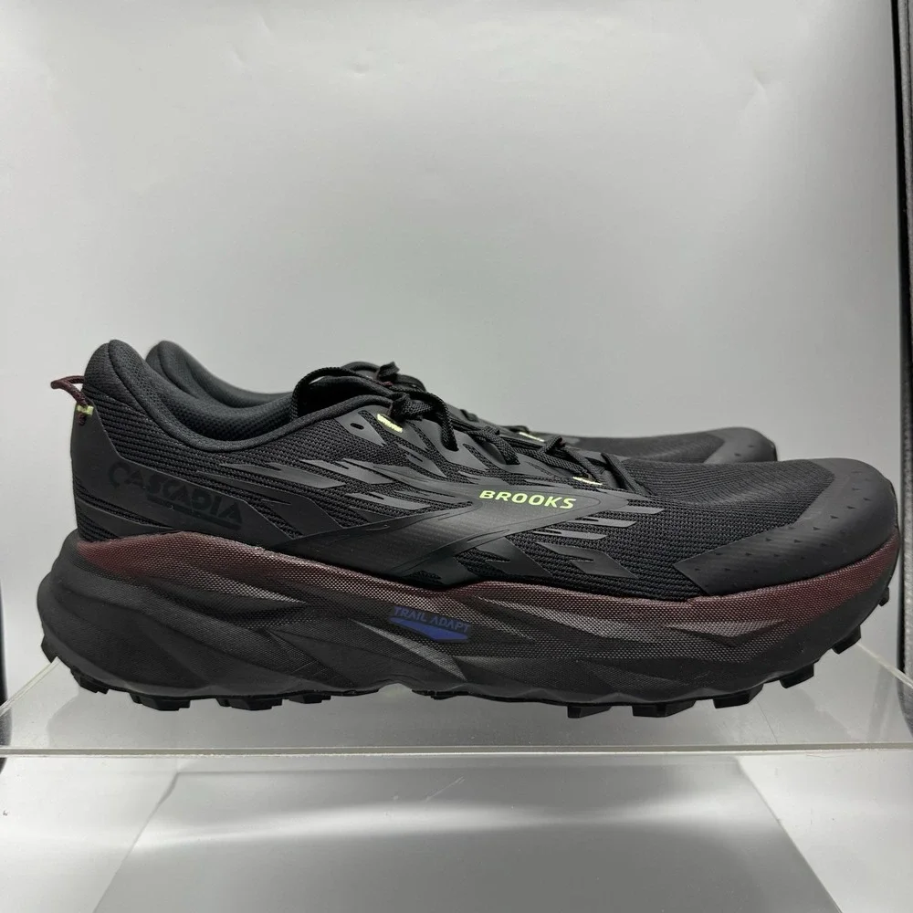 Brand New Brooks Cascadia 19 Black Trail Running Shoes 1104571D028 Men's Size 14